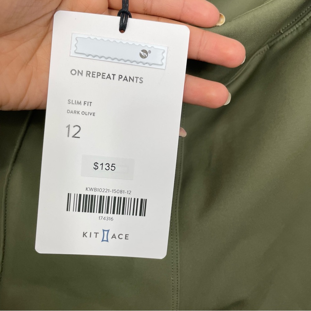 Kit and Ace On Repeat Pants Slim Fit Dark Olive Size 22 RETAIL $135 - Picture 12 of 12